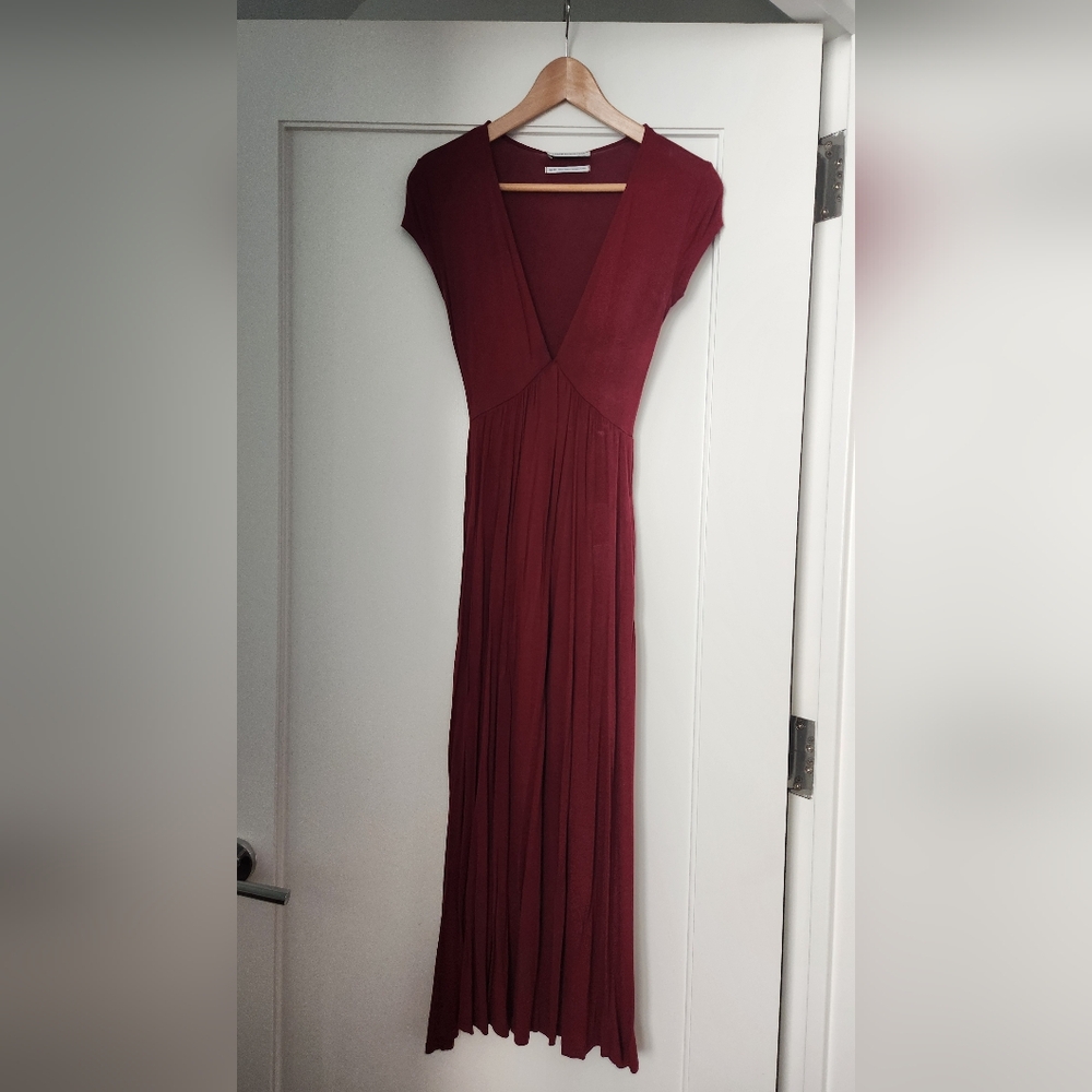 Urban Outfitters Deep Red Cap Sleeve Dress